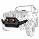 Defensa Jimny con Base para Winch de 3 a 5 puertas